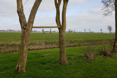 Die herrliche Aussicht vom Grundstück